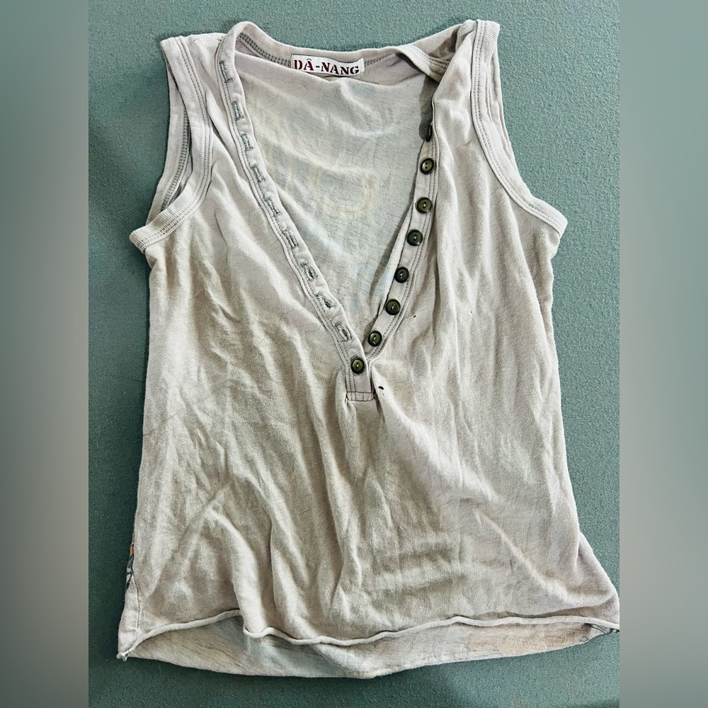 Graphic Sleeveless Tank Top with Multicolor Koi Print - Picture 2 of 2